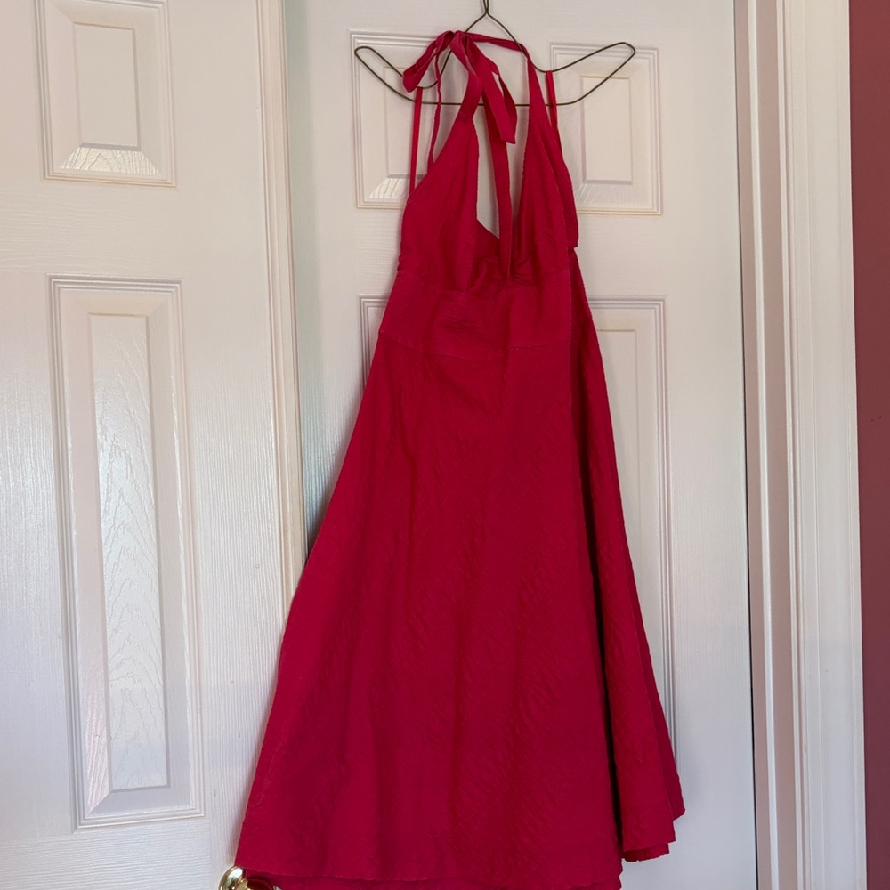 JCrew Pink Halter Dress